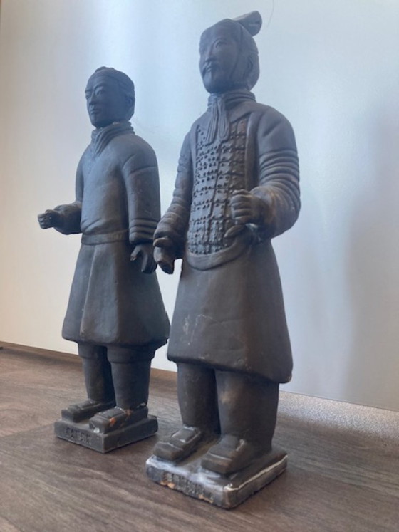 Image 1 of Vintage Chinese Terracotta Warrior Soldier Army replicas.