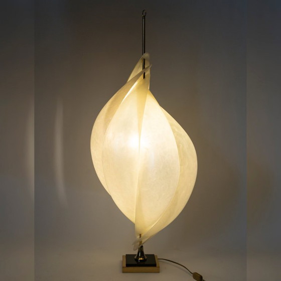 « Coquillage » lamp van Maison Rougier, Canada, jaren 70 – Vloerlampen, Plexiglass, Brass (photo 7 of 7)