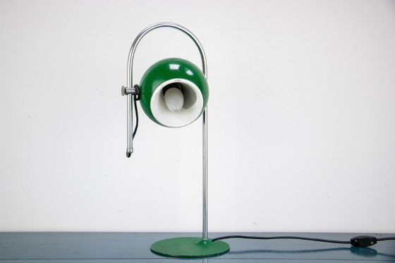 Lampada da scrivania eyeball verde, Space Age, anni '70, Lampade da scrivania, Metallo, Cromo (foto 4 di 5)