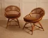 Pair of bamboo and wicker armchairs from the 1960s. – Vintage (photo 6 of 9)