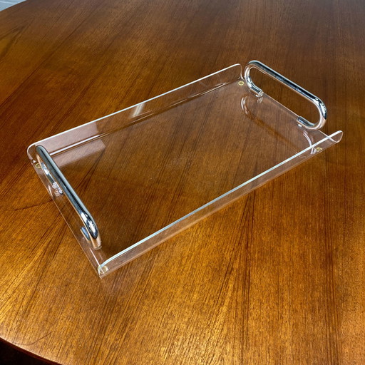 Vassoio vintage in plexiglass
