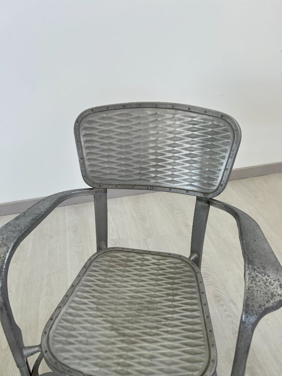 Image 1 of Aluminiumstühle - Avec-Plakette « Gaston Viort - Salon de Provence »