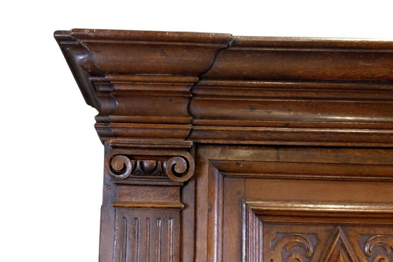Image 1 of Armario alemán de dos puertas, siglo XVII, roble