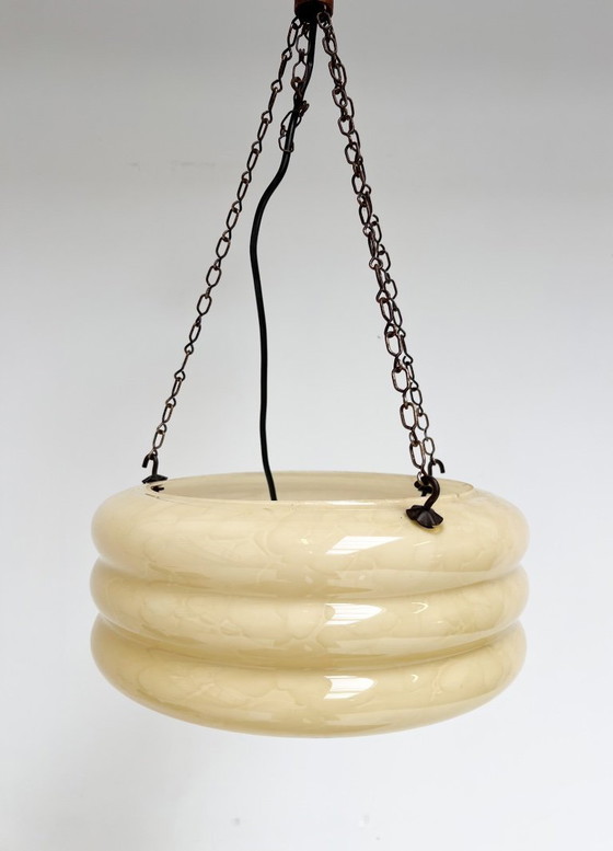 Image 1 of Glass Art Deco beehive lamp, 1930s