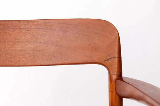 Niels Otto Møller Armchair No. 56 – Teak & Danish Cord – 1954 Danish Mid-Century Modern – Restored with Professional Repair