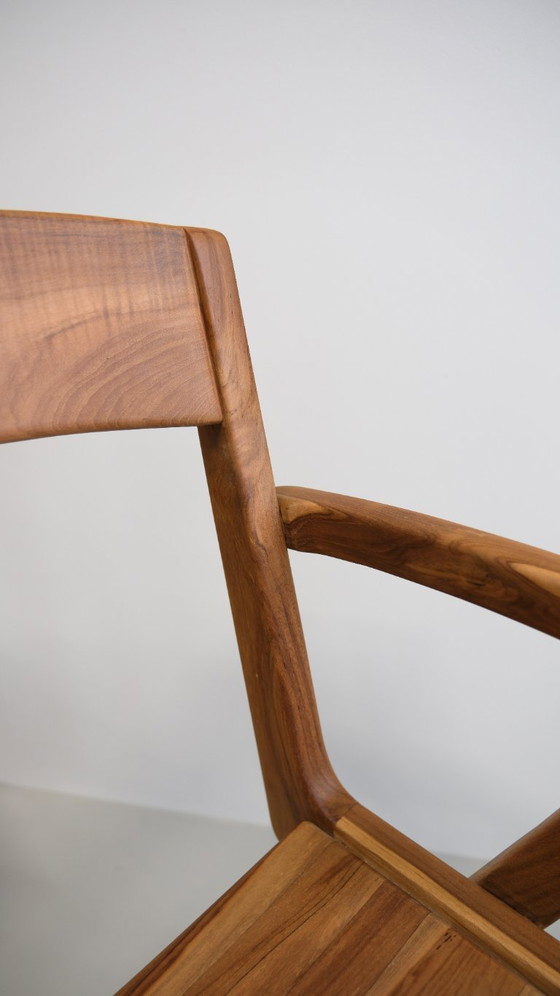 Image 1 of Set of 6 - Handmade Dining Chairs – Stackable in pairs