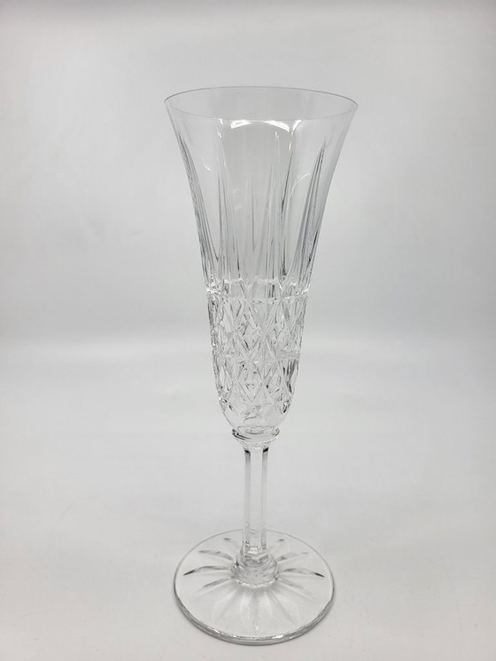 Image 1 of Set of Saint Louis Tarn pattern crystal glasses, France, 1950