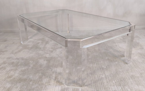 Image 1 of 😍✨ Stunning Altuglas and glass coffee table – signed Marc Micoud, circa 1970 ✨😍