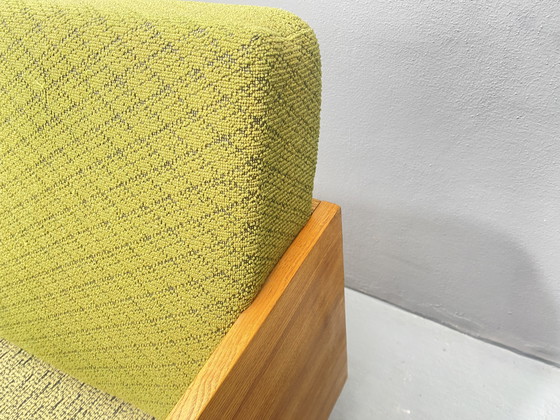 Image 1 of Divano in legno di metà secolo con tavolino laterale – Design modulare, anni '70