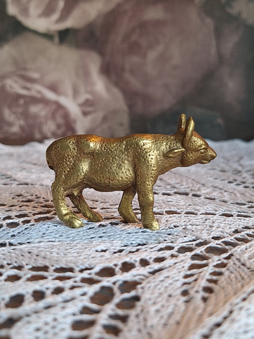 Vintage Brass Cow