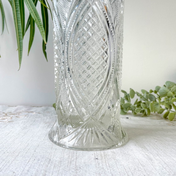 Vintage glass vase with geometric pattern – Geometrisch (photo 3 of 13)
