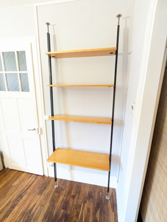 Image 1 of Modular floor/ceiling shelving unit by Wohnbedarf, Switzerland, 1960