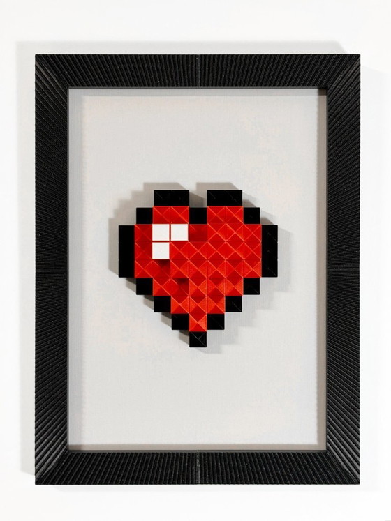 Image 1 of Cœur 8-bit - Décoration murale