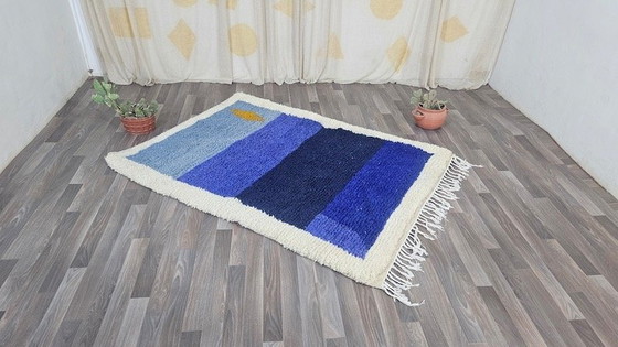 Image 1 of Alfombra tradicional de pura lana natural de 140 x 260 cm.