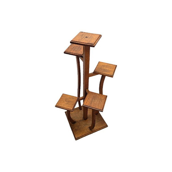 Table à plantes en chêne de style Art déco français, vers 1920/30 – Porte-plantes, Wood (photo 2 of 8)