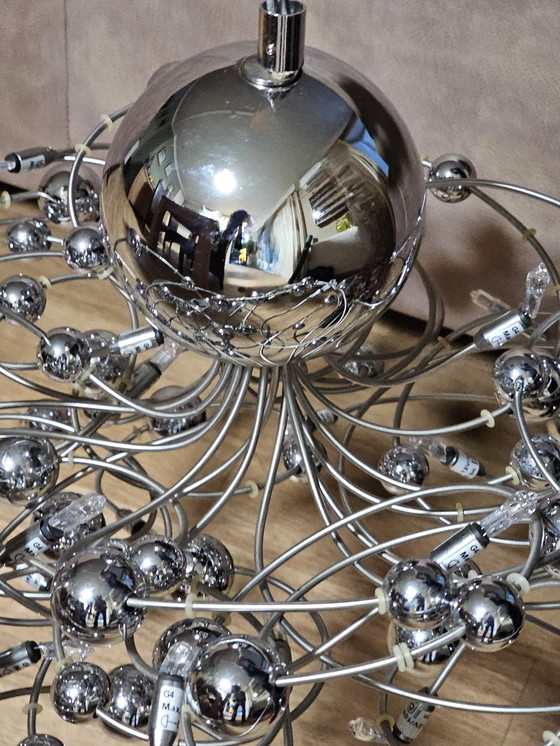 Image 1 of Space age lamp zilver planeten