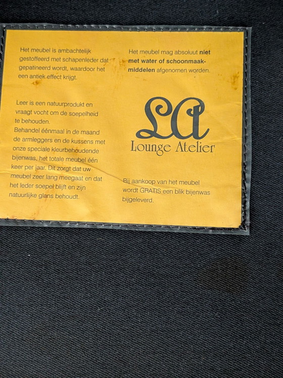 A sheepskin leather wingback armchair in very good condition – lounge Atlier, Metal (photo 3 of 10)