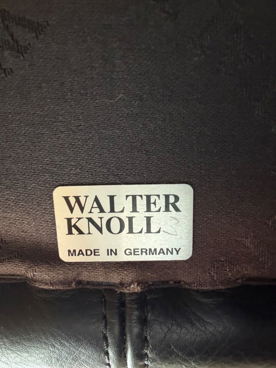 Image 1 of Walter Knoll design leren bank