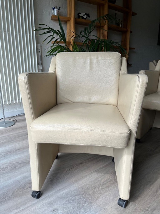 6 Rolf Benz Fauteuils Type 7100 – eetkamerstoelen, Leather