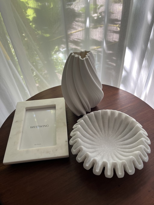 Westwing Set – decoratieve objecten, Marble, Stone