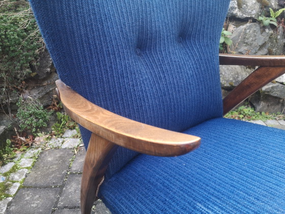 Poltrona a pozzetto vintage–Scandinavo/Mid-Century – Poltrone, Wood, Textile (photo 8 of 18)