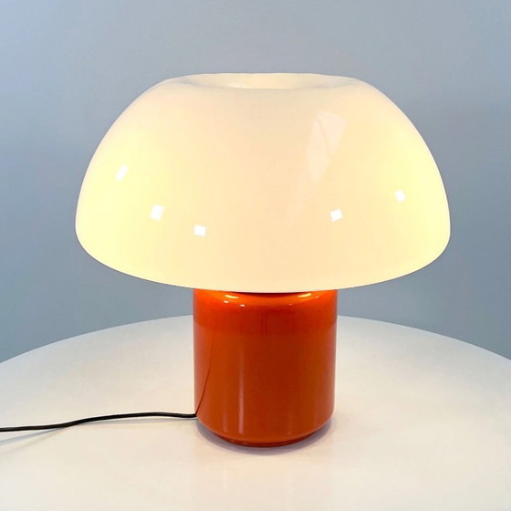 Image 1 of Orange Mushroom Table Lamp by Elio Martinelli for Martinelli Luce, 1970s