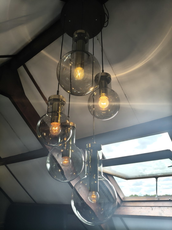 Raak Maxi Globe Set of 5 Ceiling Lamps – Pendant lamps, Glass, Metal (photo 3 of 8)