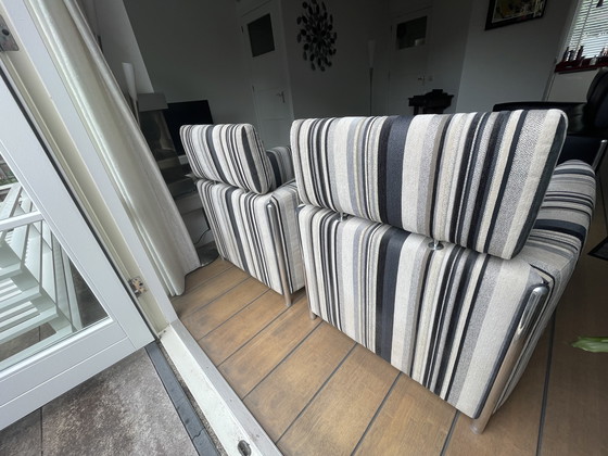 Image 1 of 2 x sillones a rayas Leolux Concharov