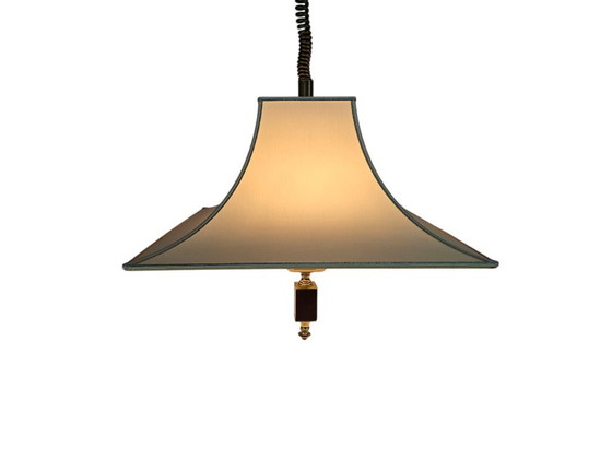 Image 1 of Herda Amsterdam - Trekpendel Hanglamp - Messing - Hollywood Regency Stijl - 70'S
