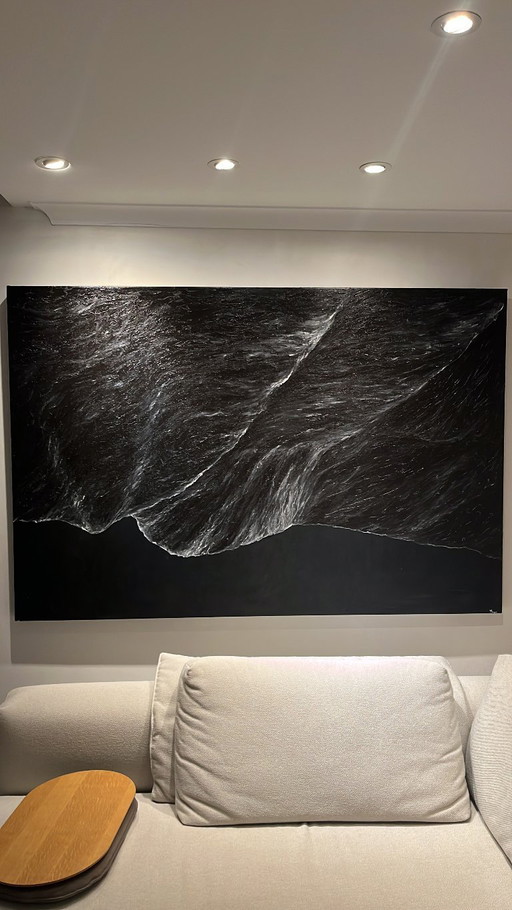 Painting 'Anotomy of Wave' (black beach) - Fernanda Cervera
