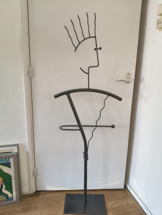 Image 1 of Valet de chambre en métal au design vintage, style Fido Dido Memphis