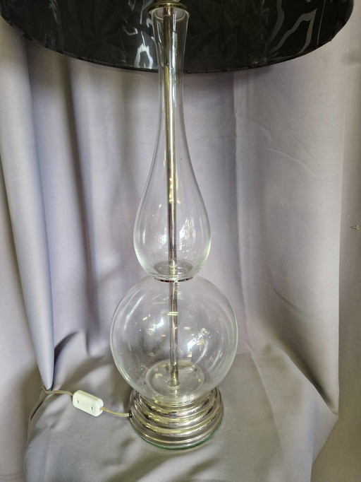 Vintage Glas-Tischlampe