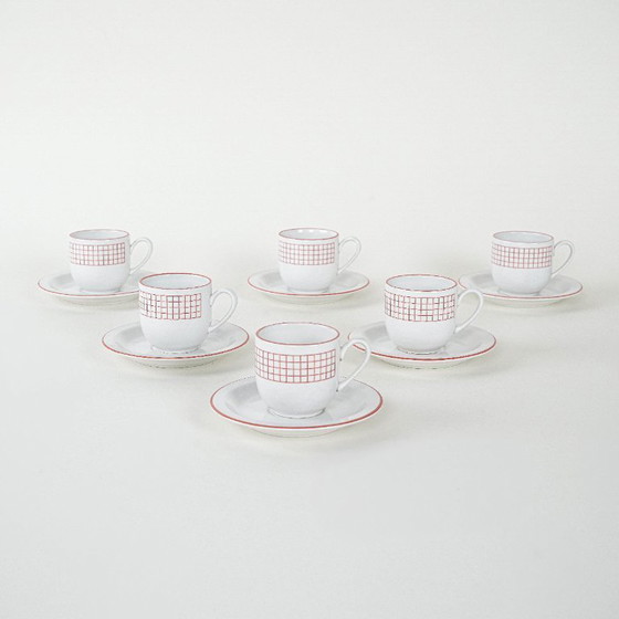 Image 1 of Set di tazze in porcellana, design italiano, anni '80, produzione: Italia