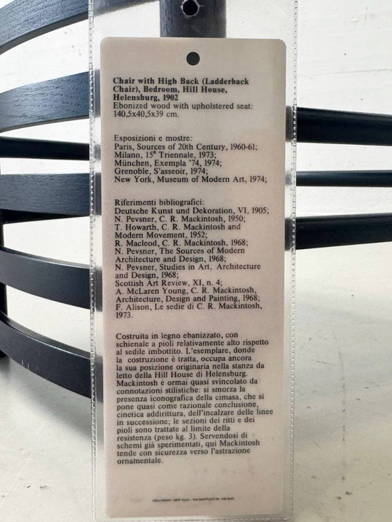 Image 1 of Hill House 1 stoel van Charles Rennie Mackintosh voor Cassina