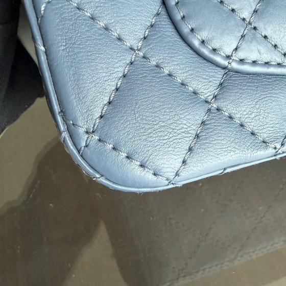 Image 1 of Chanel 2.55 Reissue Mini - 20CM Quilted Caviar Aged Grained Calfskin Blue Gold Hardware Series 23