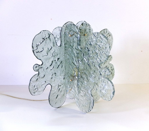 Lampe à poser en épais  verre de Murano Mazzega, Italie