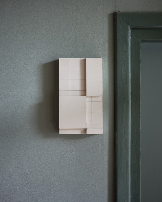 Image 1 of Set di tre oggetti da parete in cemento brutalista