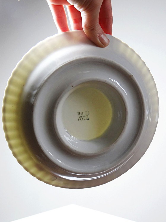 Image 1 of Salsera de porcelana de Limoges de Bernardaud con decoración floral, años 20-50