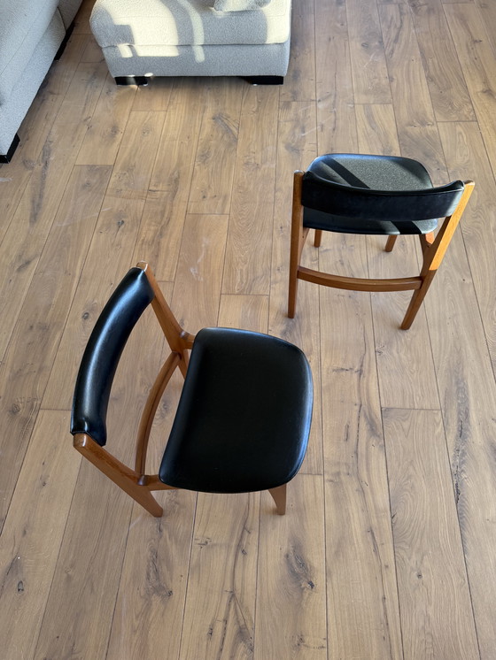 Image 1 of Set of 4 dining chairs in the style of Erik Buck - Danish design