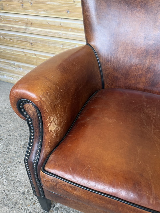 Image 1 of Lounge Atelier fauteuil schapenleer kwaliteitsleer