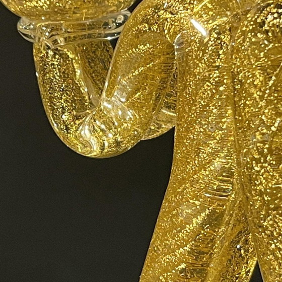 Murano Candleholder in Golden Glitter Glass by Ercole Barovier & Toso, 1950s – Candle holders (photo 6 of 17)