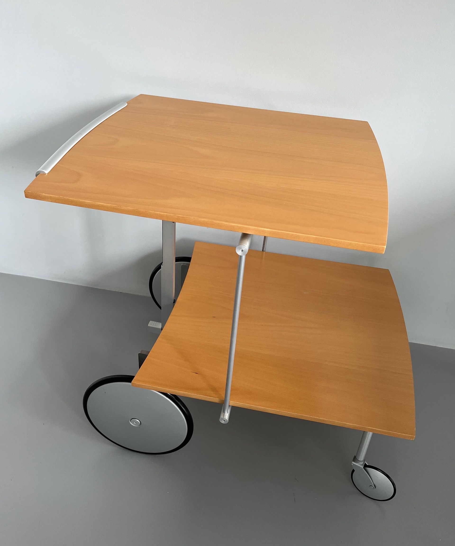Vintage trolley coffee table Raoul Barbieri Ycami 1990s Italy