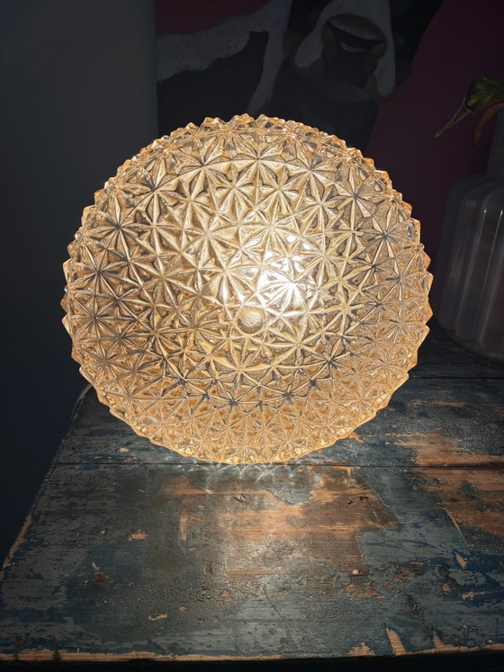 Danish vintage Ceiling light / wall lamp Knud Christensen 70s design – Glass, Metal (photo 7 of 15)