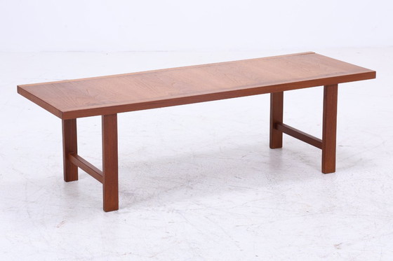 Image 1 of Beautiful vintage teak coffee table | Mid - Century side table Telephone table 60s retro living room #09-04