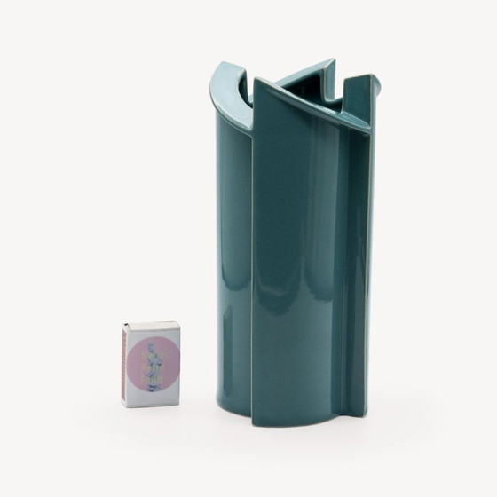Rosenthal Windmill Turquoise Porcelain Vase Duo – Jan Van Der Vaart, 1988 (photo 7 of 10)