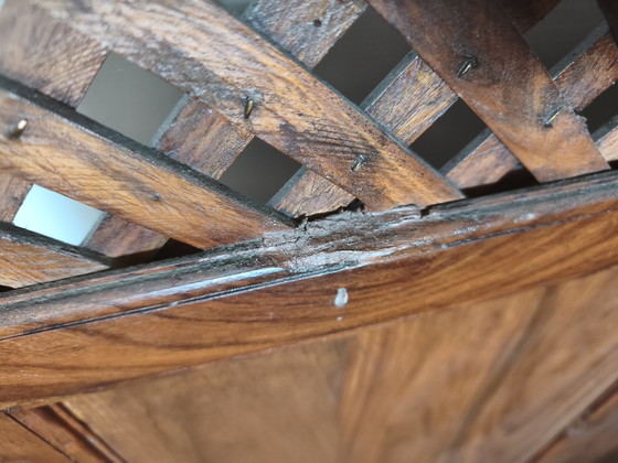 Vintage kamerscherm van Chinees iepenhout – Kamerschermen, Wood (photo 6 of 6)