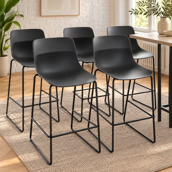 Tavolo alto Brunner nate s + 5 sgabelli da bar crona light | 2022 – Set da pranzo, Plastica, Legno (photo 3 of 9)