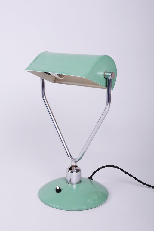 Original Mid-Century Tischlampe, von NAPAKO, verchromter Stahl, tschechisch, 1950er Jahre