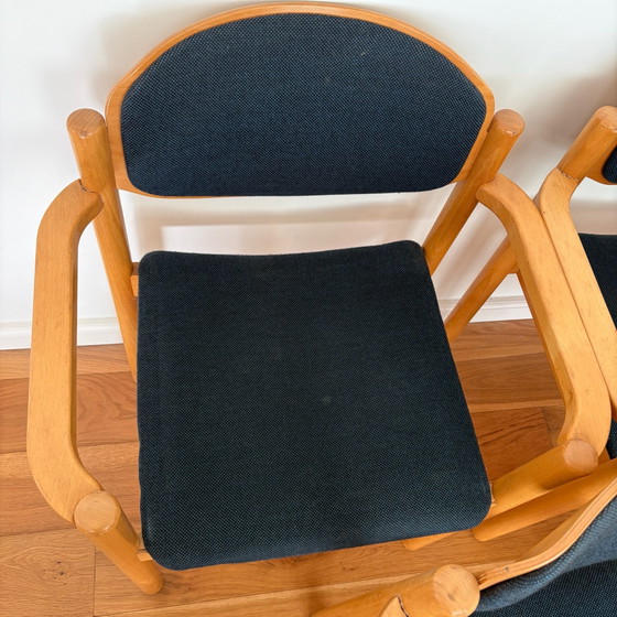 5x Vintage Casala Beechwood Chair – Dining chairs, Textile (photo 2 of 9)