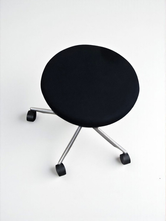 Image 1 of Design Bauhaus Fritz Hansen Büro Arbeits Rollhocker Hocker Stuhl Made in Denmark Arbeitshocker